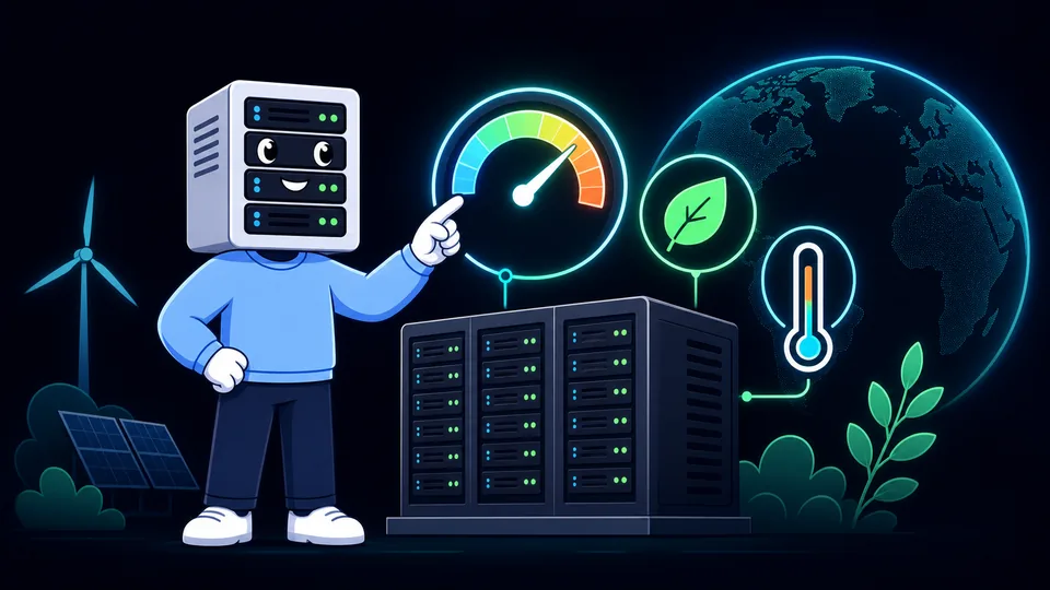 Minimal illustration of data center energy use and climate impact